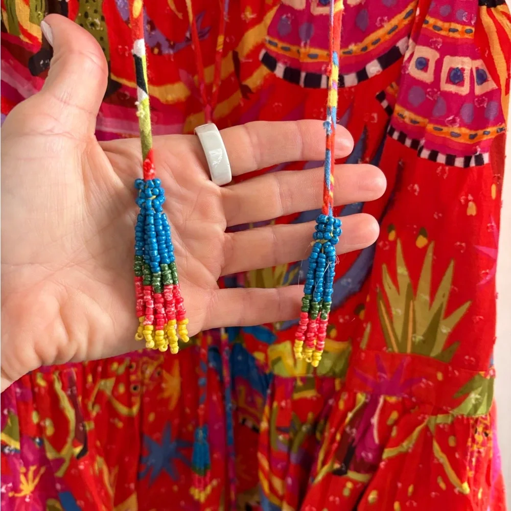 FARM Rio Red Multicolor Mini Dress - Picture 3 of 6